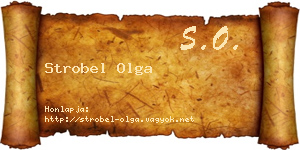 Strobel Olga névjegykártya